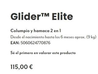 Hamaca Bebé Graco Glider Elite