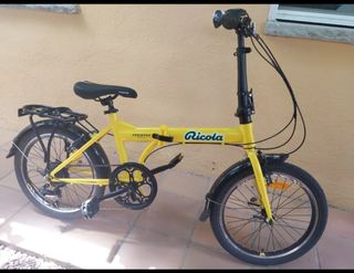 Bicicleta plegable Moma amarilla