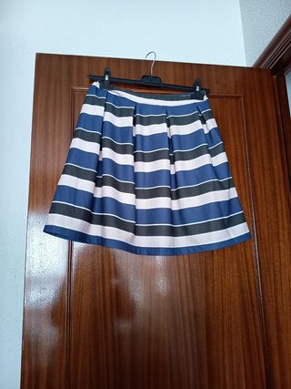 Falda corta de rayas