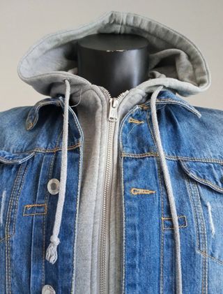 Gilet denim Alcott con cappuccio