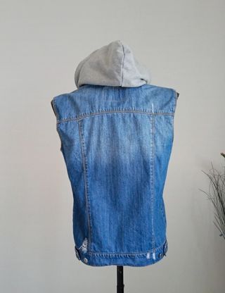 Gilet denim Alcott con cappuccio