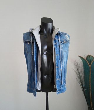 Gilet denim Alcott con cappuccio