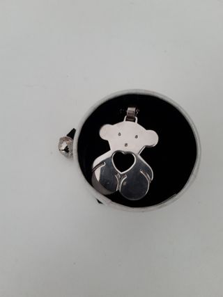 Colgante Tous Oso Corazón Plata