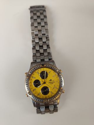 Reloj Lotus Mujer Cronógrafo Alarma Amarillo