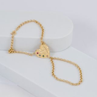 Pulsera pasamanos Corazón oro 18k 750
