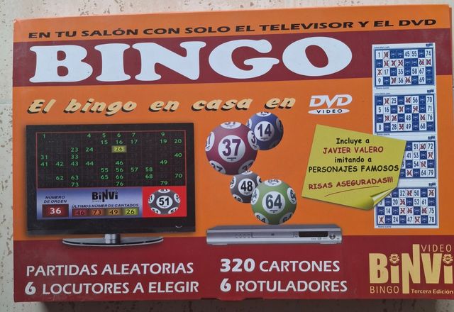 Juego Bingo TV DVD Binvi Tercera Edición