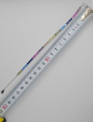 Pulsera Riviere Plata 925 Piedras Multicolor