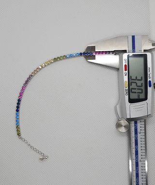 Pulsera Riviere Plata 925 Piedras Multicolor