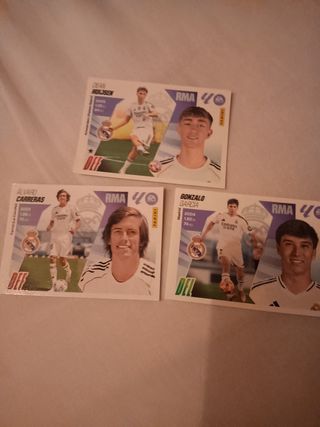 Lote 3 cromos Real Madrid Liga Este 25/26