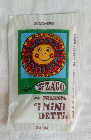 Rare Bustine Zucchero I mini detti Zi Zàgo nuove