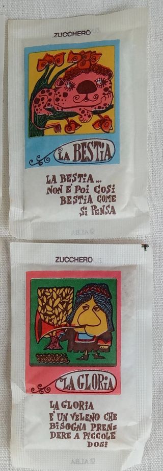 Rare Bustine Zucchero I mini detti Zi Zàgo nuove