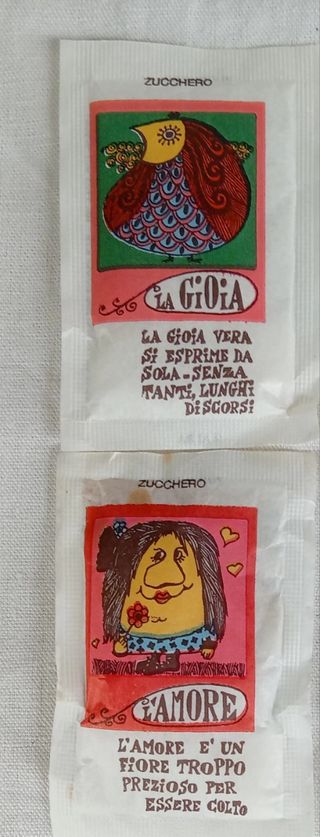 Rare Bustine Zucchero I mini detti Zi Zàgo nuove