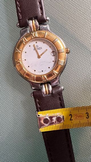 FENDI RELOJ ACERO PIEL VINTAGE 90s HOMBRE MUJER 