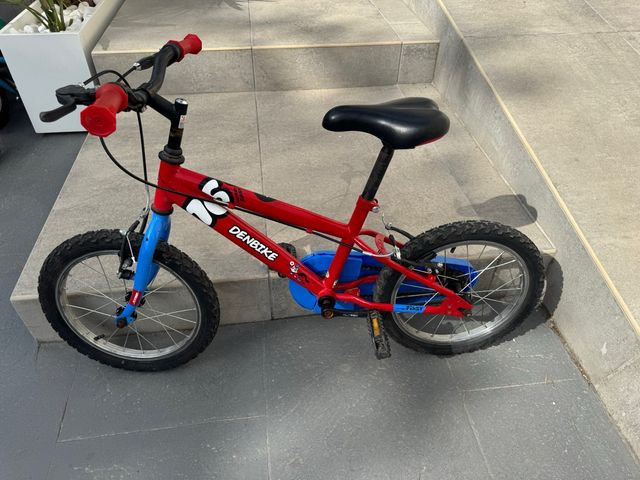 Bicicleta infantil DENBIKE roja y azul