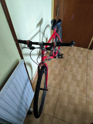 Bicicleta de montaña roja