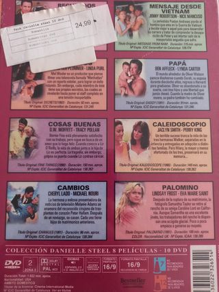 DVD Colección 8 Películas Danielle Steel, 10 Dvds.