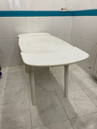 Mesa extensible madera blanca