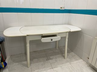 Mesa extensible madera blanca