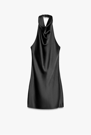 Vestido halter negro mini