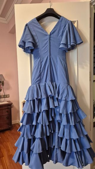 Traje Flamenca Azulina Talla 36