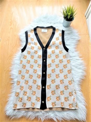 Chaleco Zara estampado floral punto