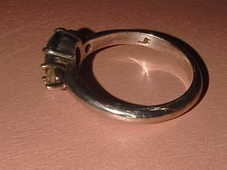 Anillo Plata 950 con Gema Azul