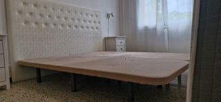 REBAJADO!!! Precioso cabecero blanco y base tapiza