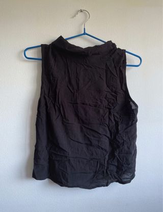 Blusa sin mangas Mango negra