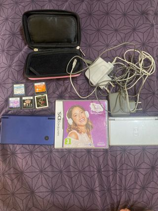 Nintendo DS Azul y Gris con Juegos