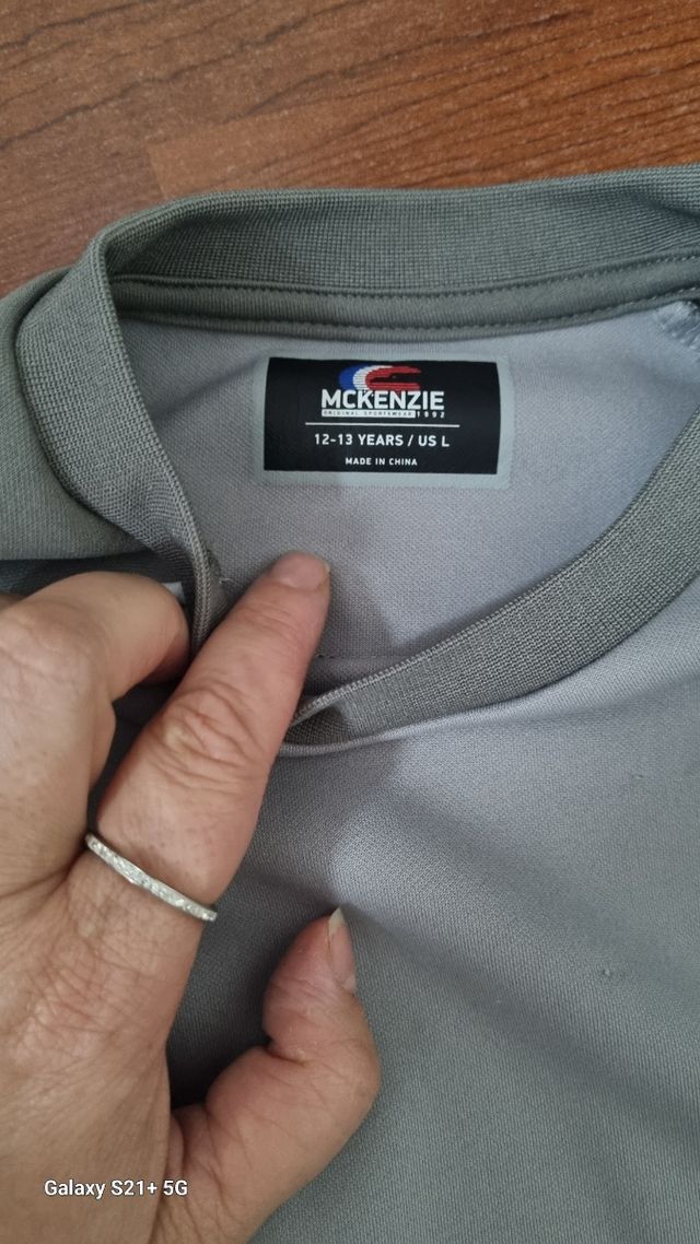 Chándal niño Mickenzie gris/verde T.12-13años