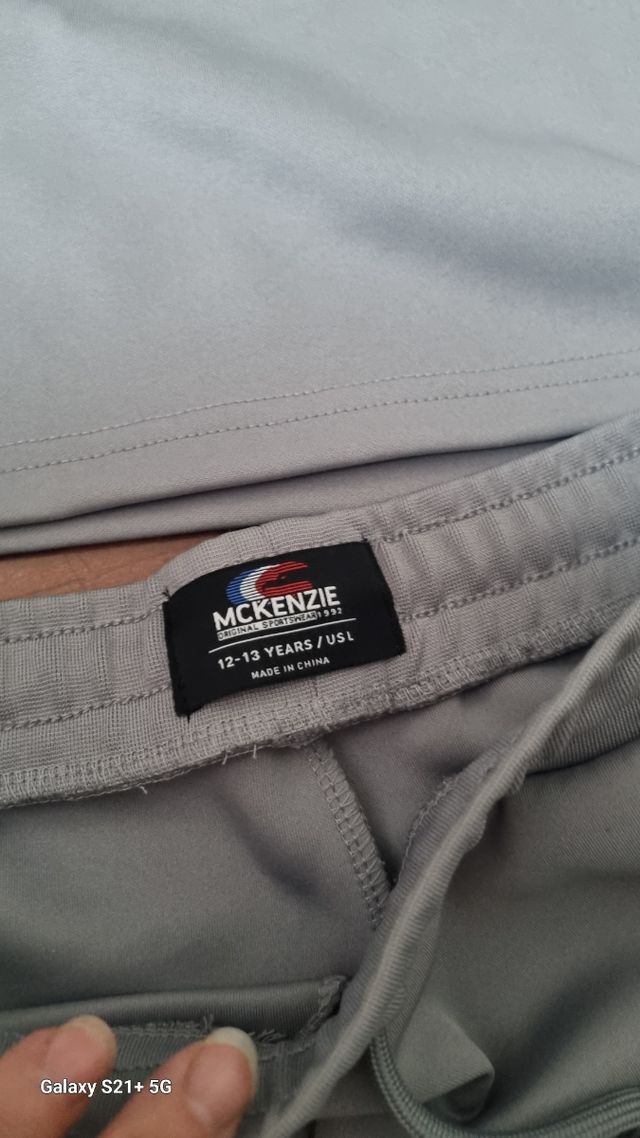 Chándal niño Mickenzie gris/verde T.12-13años