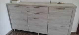 Cómoda aparador de salón comedor blanco roto