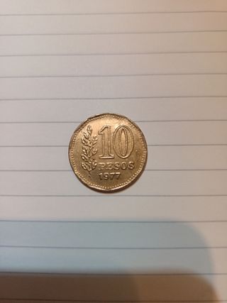 Moneda 10 Pesos Argentinos 1977
