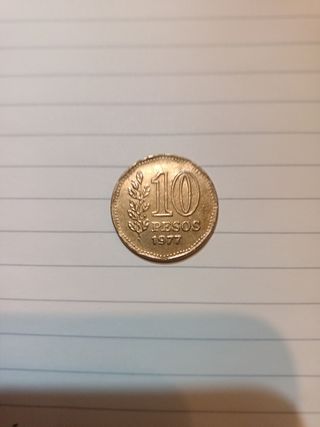 Moneda 10 Pesos Argentinos 1977