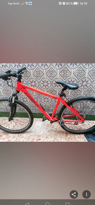 Bicicleta de montaña roja