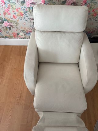 Sillón reclinable eléctrico beige