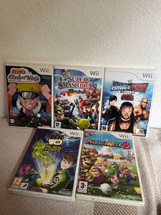 pack de 5 juegos wii