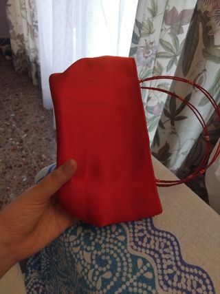 Bolsito de fiesta lentejuelas rojo