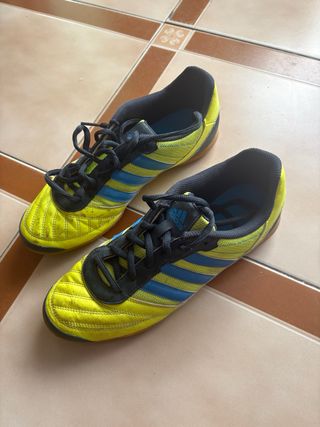 Zapatillas Adidas Fútbol Sala Amarillas y Azules