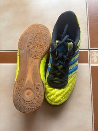 Zapatillas Adidas Fútbol Sala Amarillas y Azules