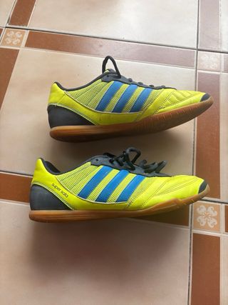 Zapatillas Adidas Fútbol Sala Amarillas y Azules