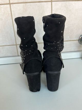 Stivaletti neri donna con strass - Misura 38