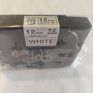 Nastro adesivo Brother TZ-231 12mm nero/bianco