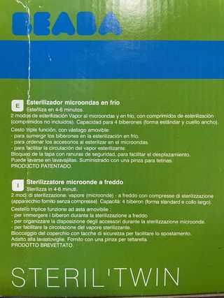 Esterilizador microondas frío BEABA