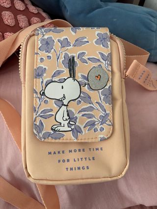 Bolso Snoopy con flores