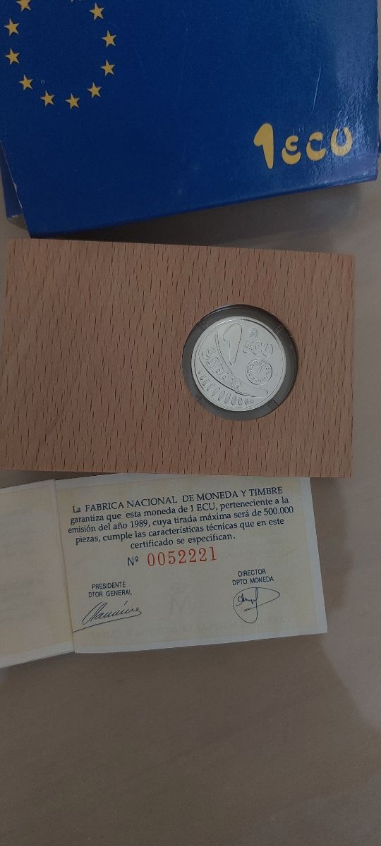 Moneda 1 ECU 1989