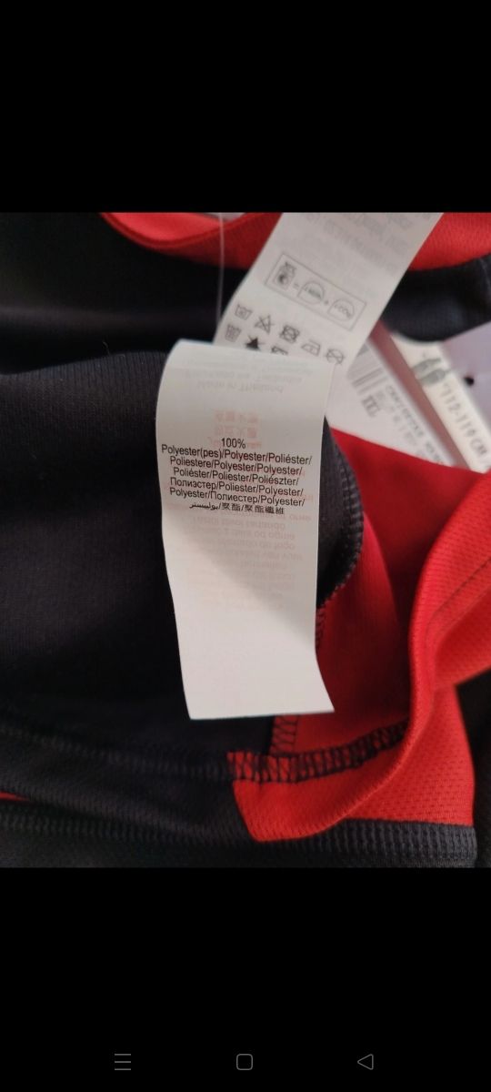 Camiseta ciclismo negra y roja talla 2XL