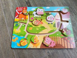 Puzzle madera infantil animales granja