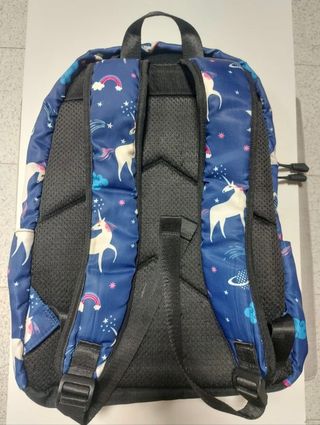Mochila Unicornio Azul y Multicolor