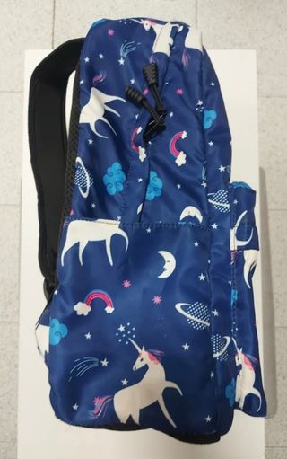 Mochila Unicornio Azul y Multicolor